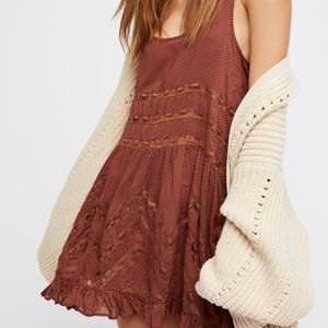 Free People Voile and Lace Trapeze Slip